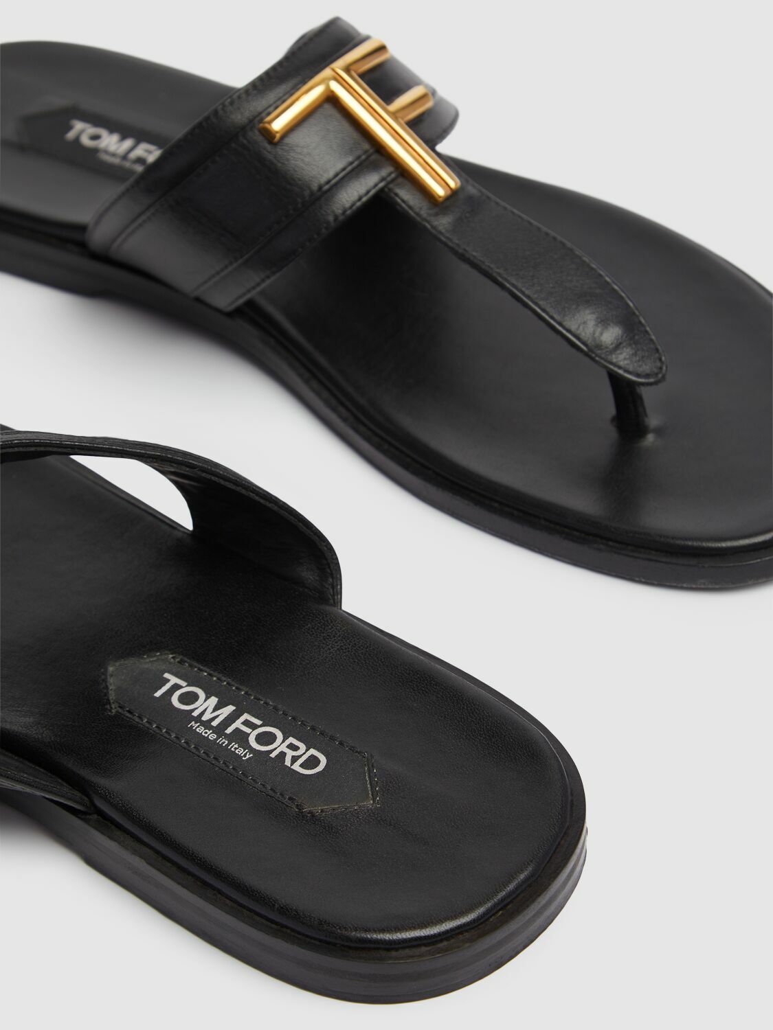 TOM FORD★ブライトン レザー スライド サンダル 送関込 TOM FORD Brighton Leather Sandals TOM FORD