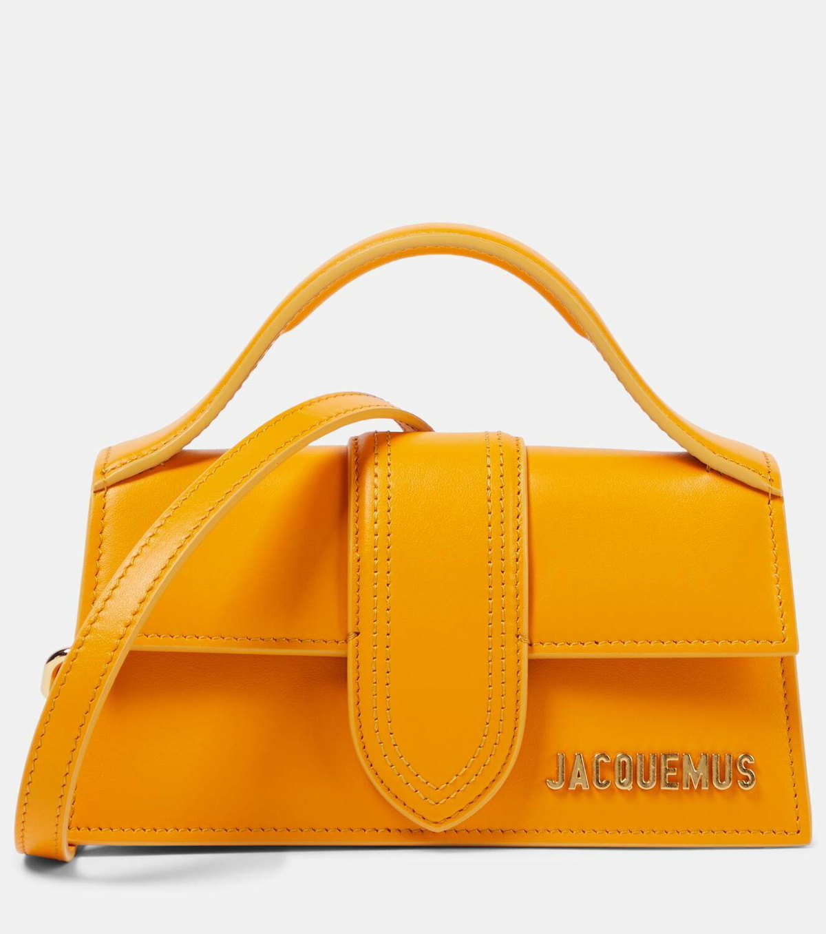 JACQUEMUS イエロー レザー　ボディバッグ Jacquemus Le Bambino Cross Body Bag | Yellow | FARFETCH