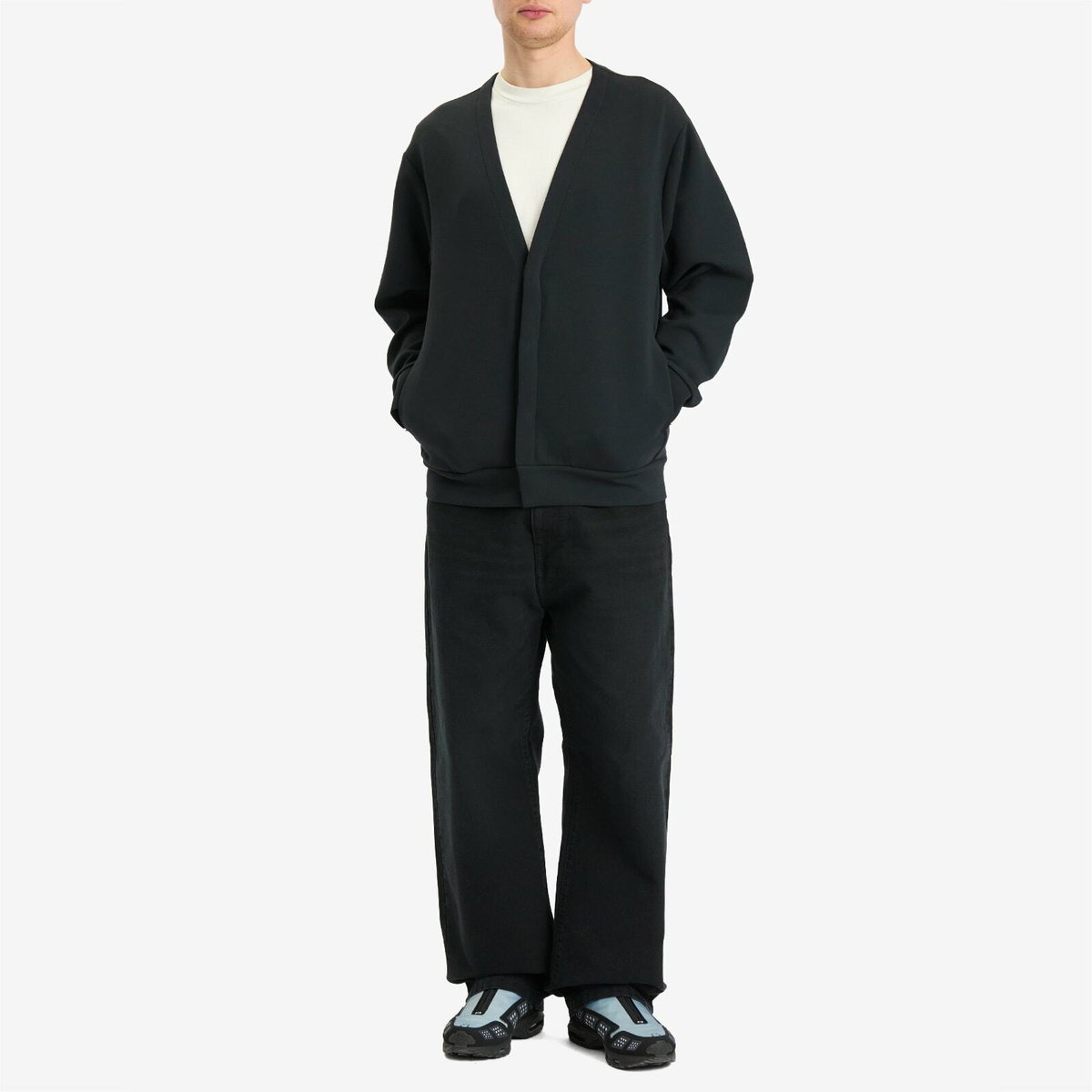 Nike Men's Dri-Fit 24/7 Cardigan in Black/Smoke Grey