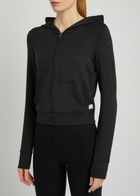 Vuori Halo Mini Hooded Stretch-jersey Sweatshirt Black