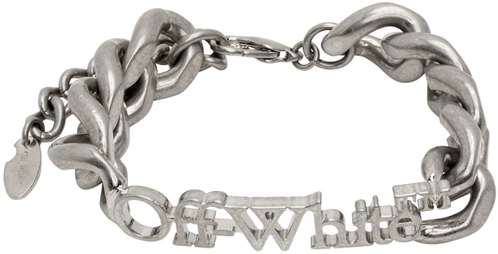 Photo: Off-White Silver Logo Chain Bracelet
