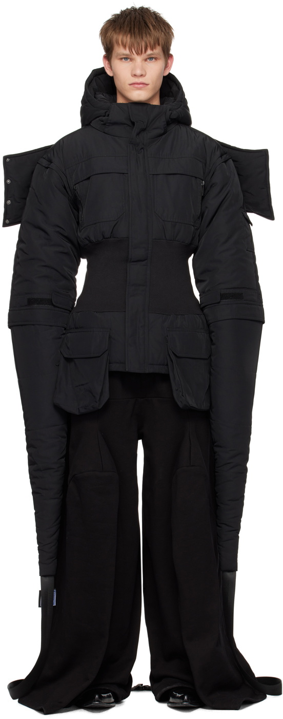 ANONYMOUS CLUB Black Paneled Jacket