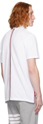 Thom Browne White Stripe Trim Polo