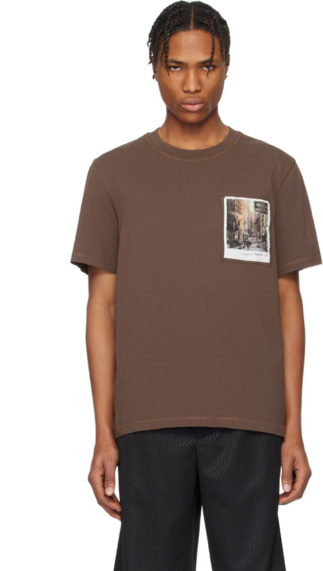 Photo: Helmut Lang Brown Downtown Postcard T-shirt
