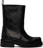 Soulland Black Arizona Croco Boots