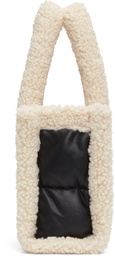 Stand Studio Black & Off-White Quilted Small Liz Tote