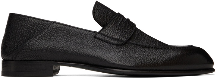 Photo: Brioni Black Midnight Blue Penny Loafers