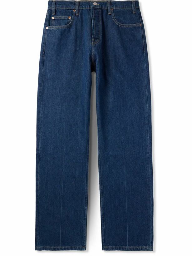 Photo: Cherry Los Angeles - Straight-Leg Logo-Embroidered Jeans - Blue
