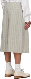 OUR LEGACY Gray Split Shorts