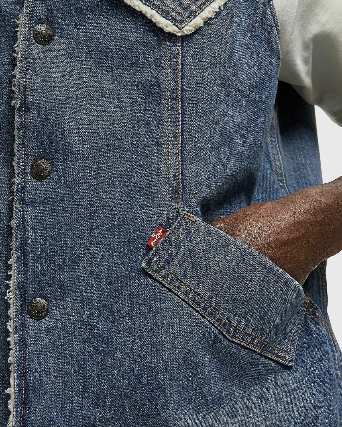 Levis WESTERN DENIM SHERP VEST Blue Men