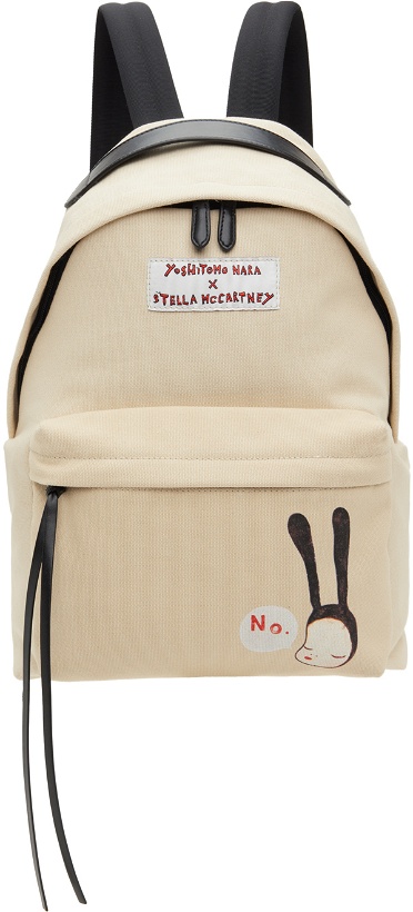 Photo: Stella McCartney Beige 'Little Black Bunny' Backpack