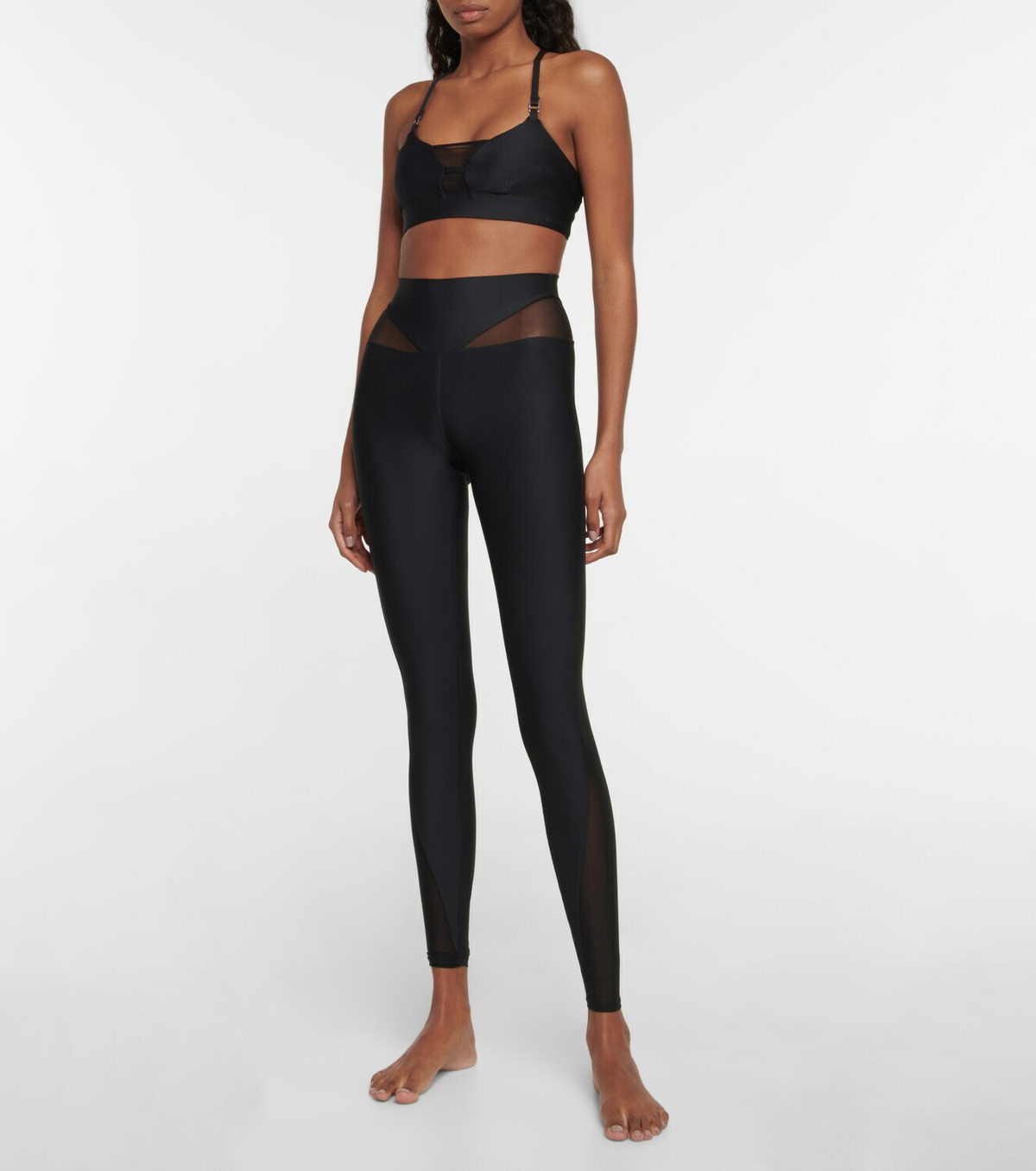 か*ん様 ALO yoga Mesh Long Sleeve Bra ブラック Airlift Mesh Divine Long Sleeve Bra - Smoky Quartz | ALO