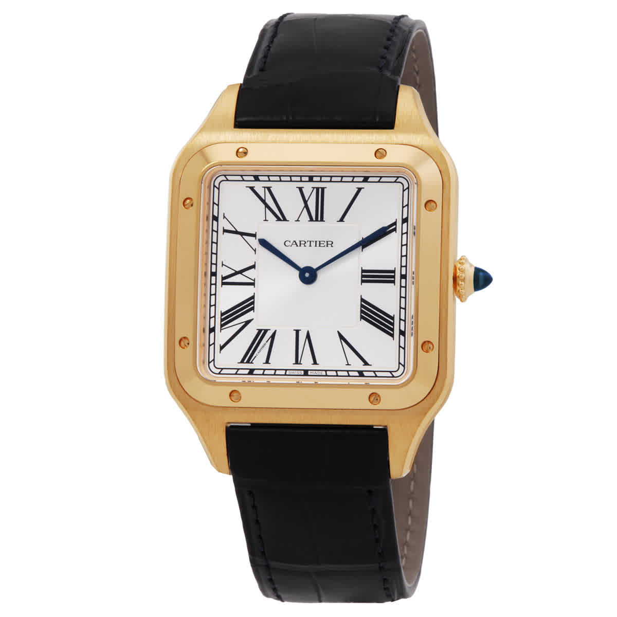 Cartier Santos-Dumont XL Model Hand Wind Silver Dial Mens Watch WGSA0108