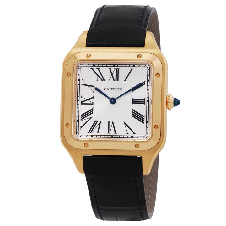 Photo: Cartier Santos-Dumont XL Model Hand Wind Silver Dial Mens Watch WGSA0108