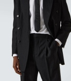 Saint Laurent Pinstripe cotton-blend wide-leg pants