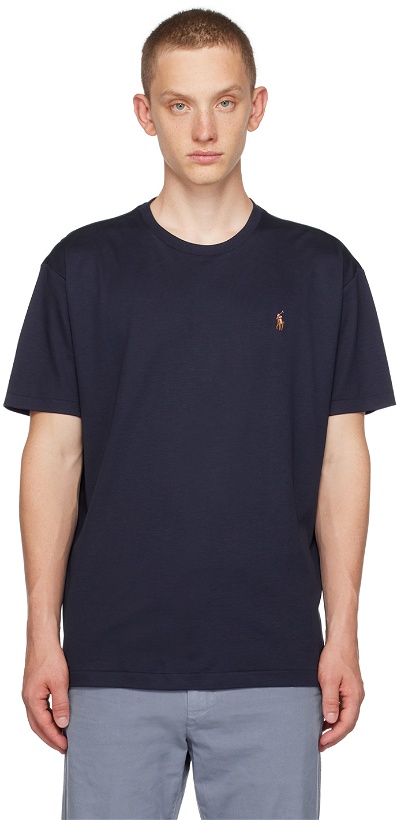 Photo: Polo Ralph Lauren Navy Embroidered T-Shirt
