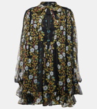 Etro Floral silk crepon minidress