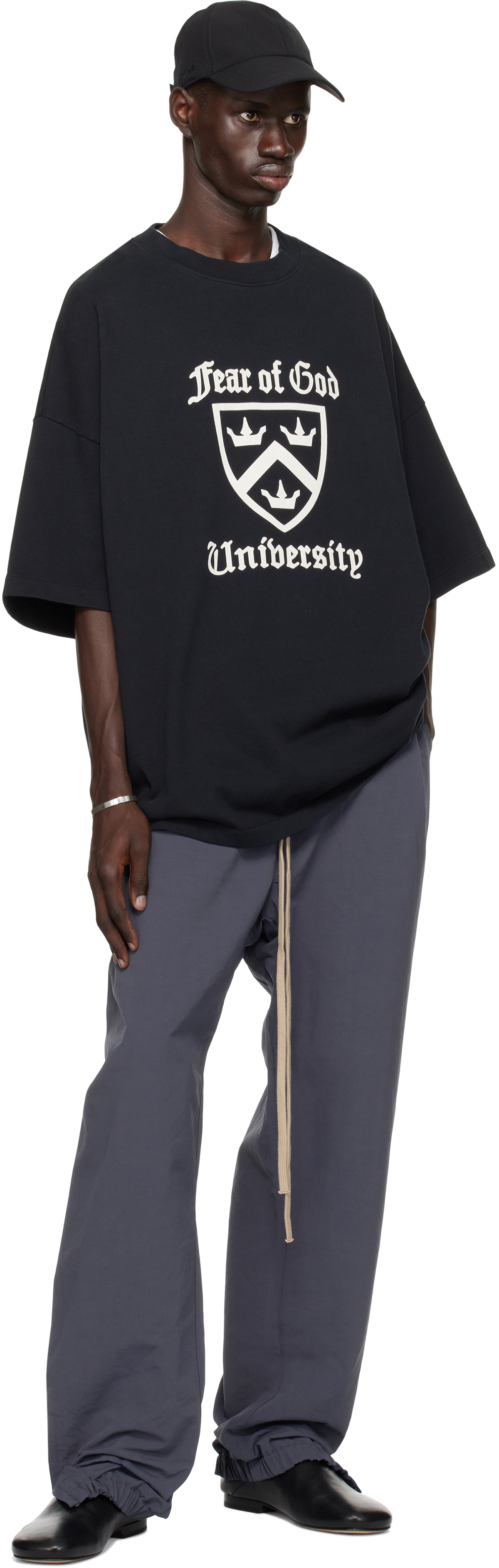 Fear of God ESSENTIALS Black Heavy Crewneck T-shirt Fear Of God