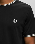 Fred Perry Twin Tipped T Shirt Black - Mens - Shortsleeves
