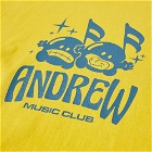 Andrew Men's Music Club T-Shirt in Yellow