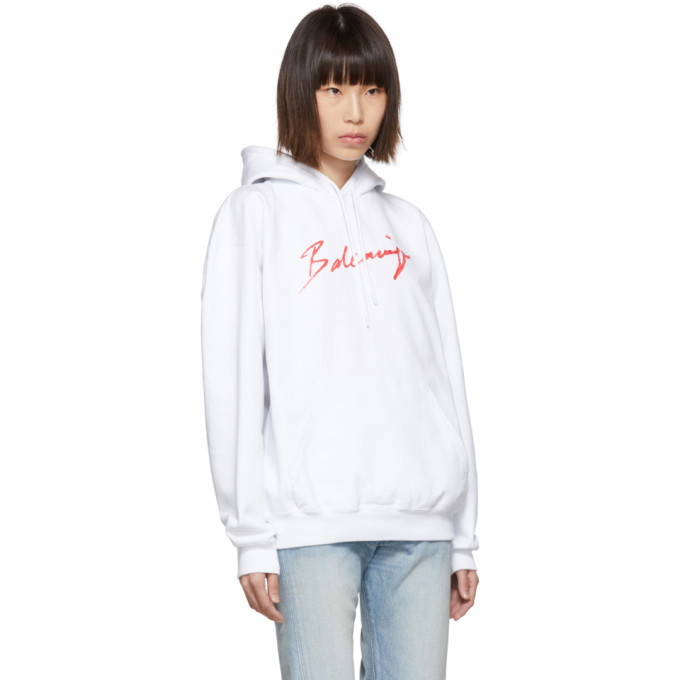 White 2024 balenciaga hoodie