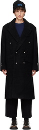 ADER error Black Peaked Lapel Coat