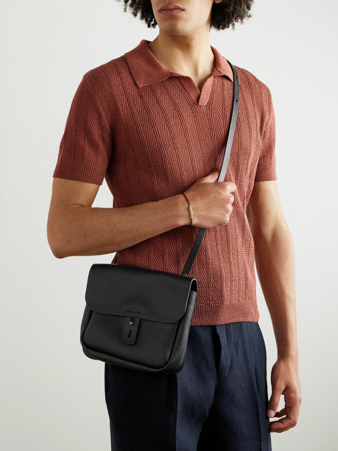 Bleu de Chauffe - Cartouche Cartridge Full-Grain Leather Messenger Bag