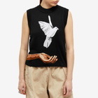 3.Paradis Women's Intarsia Dove Knitted Vest in Black