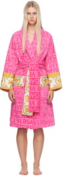 Versace Underwear Pink 'I Heart Baroque' Robe