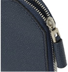 Valextra - Zip-Around Pebble-Grain Leather Wallet - Blue