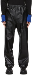 Opening Ceremony Black Faux-Leather Track Pants