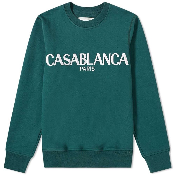 Photo: Casablanca Casa Block Logo Crew Sweat
