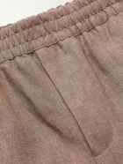 Loro Piana - Straight-Leg Washed-Linen Trousers - Brown