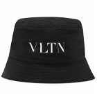 Valentino Men's VLTN Bucket Hat in Black/White