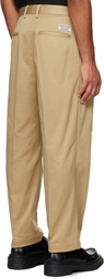 WACKO MARIA Beige Double Pleated Chino Trousers