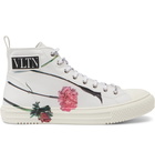 Valentino - Valentino Garavani Logo-Appliquéd Floral-Print Canvas High-Top Sneakers - White