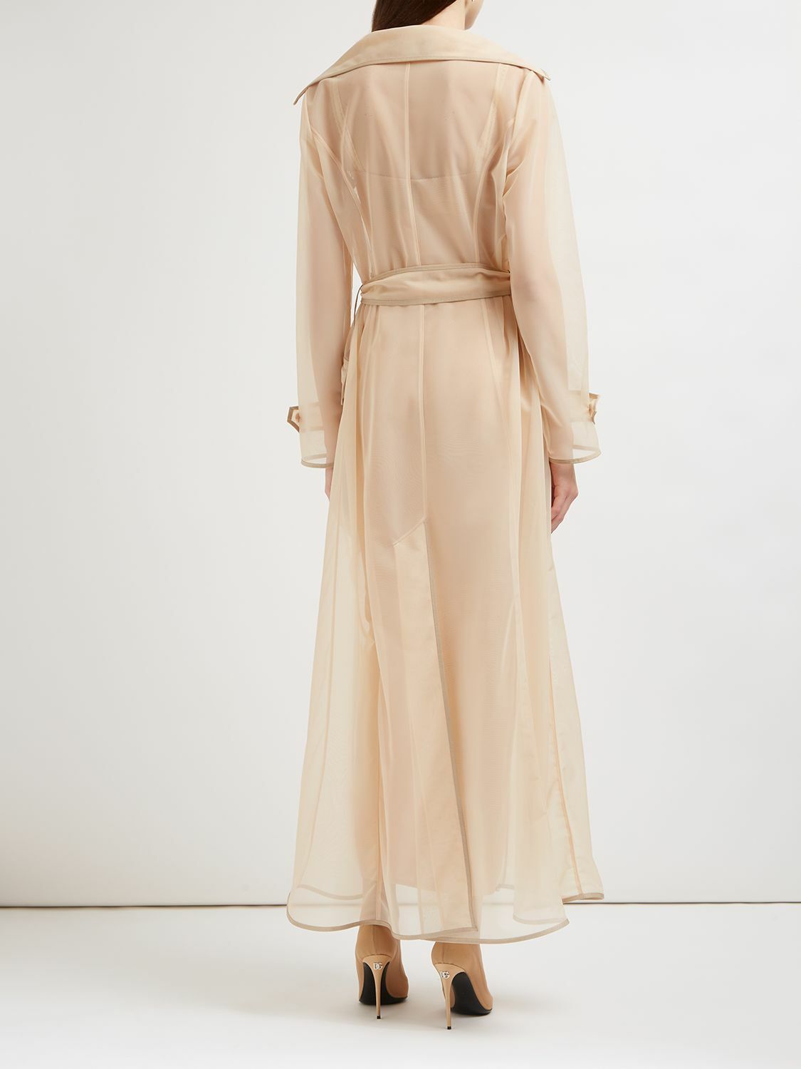 DOLCE & GABBANA - Tech Marquisette Belted Trench Coat Dolce