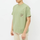 Bode Men's Leafwing Pocket T-Shirt in Mint