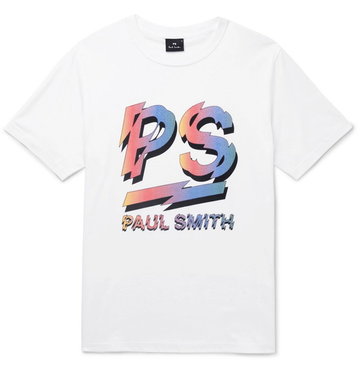 Photo: PS by Paul Smith - Logo-Print Organic Cotton-Jersey T-Shirt - Men - White