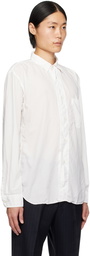 Comme des Garçons Homme Deux White Crinkled Shirt