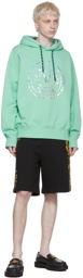 Versace Jeans Couture Green Cotton Hoodie