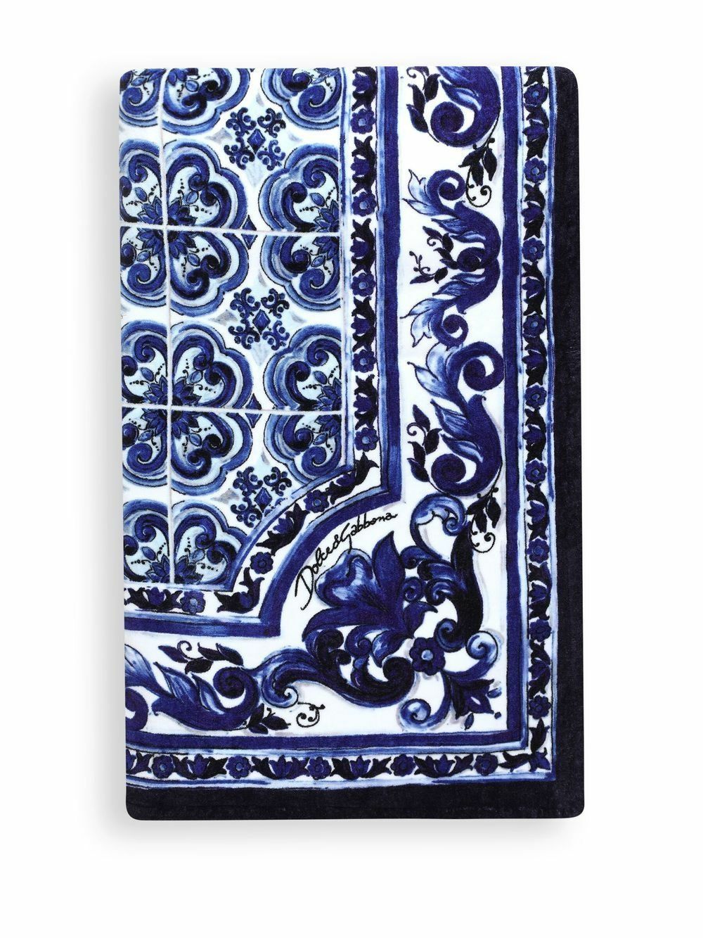 【関税込み】dolce & gabbana BEACH TOWEL 'MAIOLICA' PRINT BEACH TOWEL IN SPONGE WITH ZEBRA AND MAIOLICA PRINT