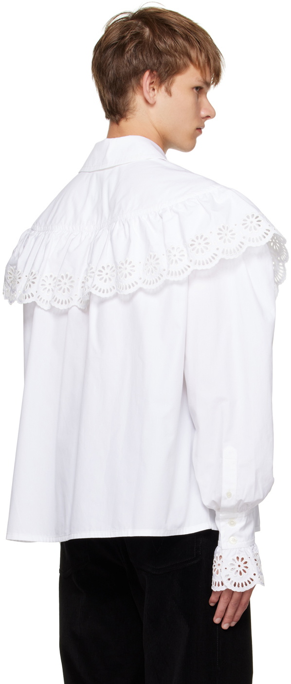 Meryll Rogge White Ruffled Shirt