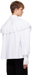 Meryll Rogge White Ruffled Shirt