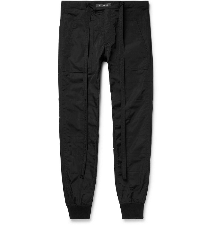 Photo: Fear of God - Tapered Belted Quilted Nylon Trousers - Black