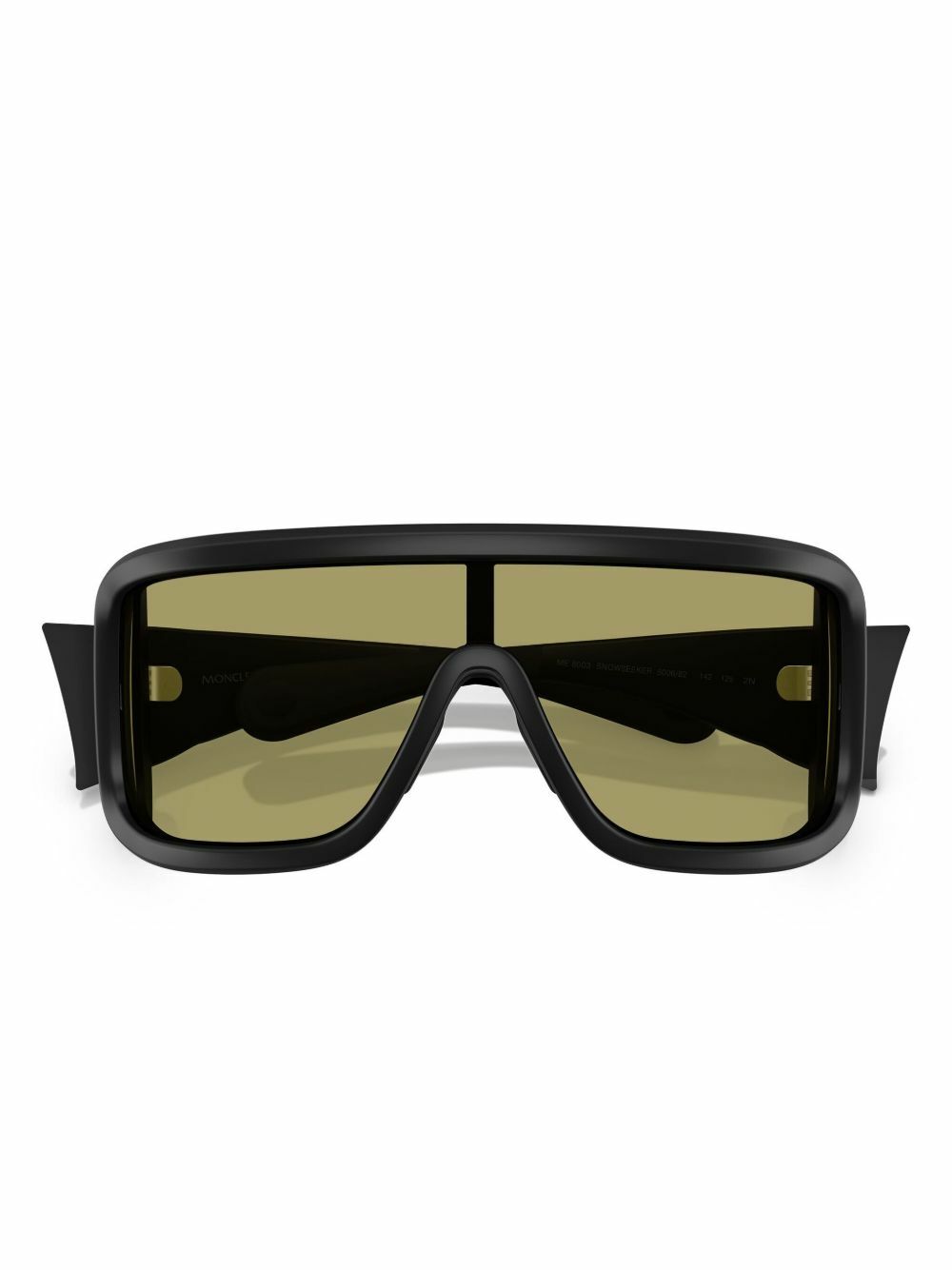 Moncler Eyewear Black Snowseeker Rectangle Frame Sunglasses