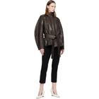 FIDAN NOVRUZOVA Khaki Julia Leather Jacket