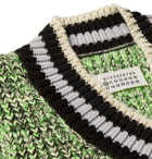 Maison Margiela - Mélange Cotton-Blend Sweater Vest - Men - Lime green