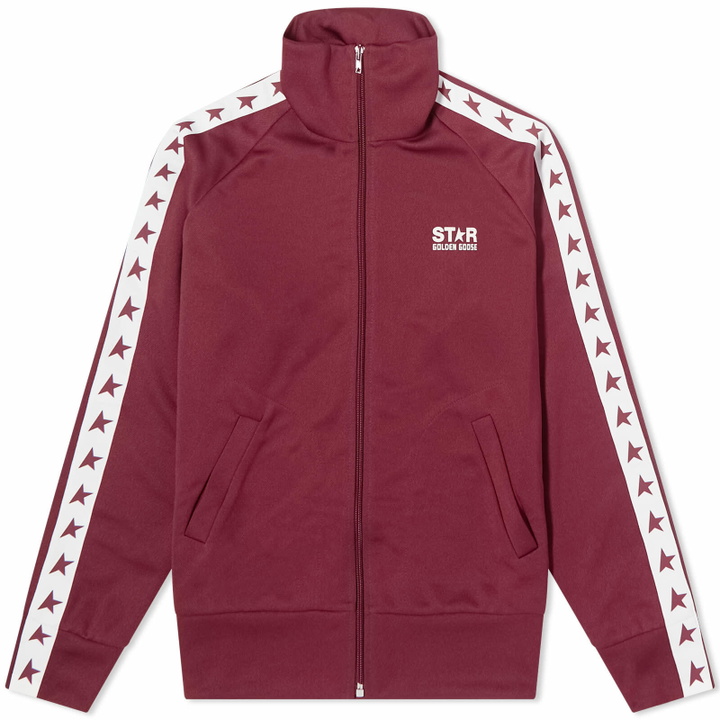 Photo: Golden Goose Women's Star Track Jacket in Windsor Wine/White