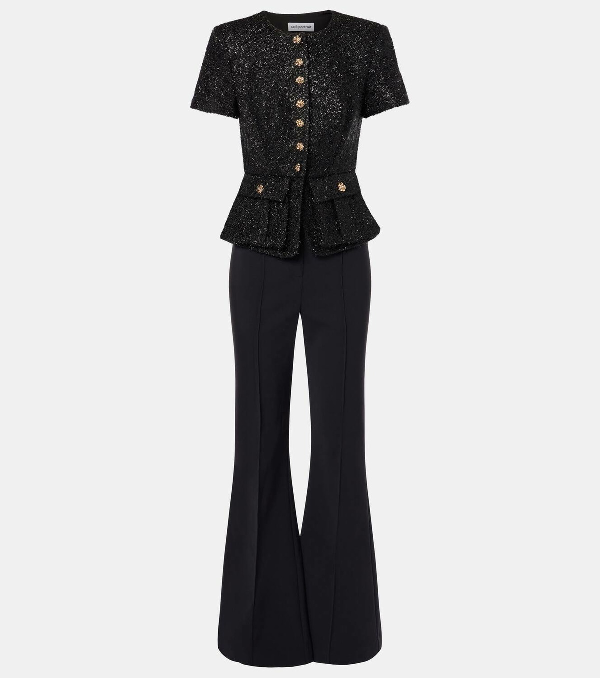 Self-Portrait Bouclé jumpsuit